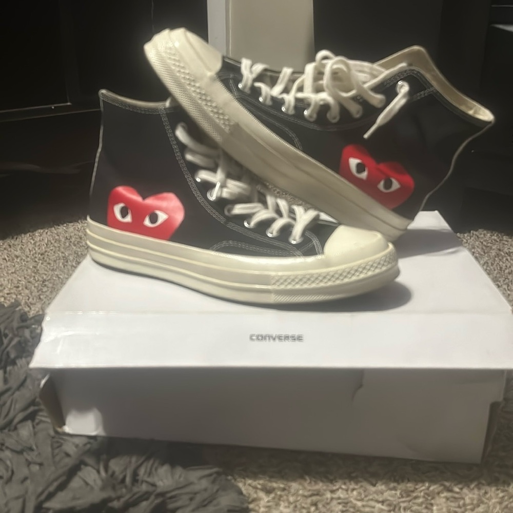 Converse Comme Des Garçons PLAY | Size: US 8 | Color: Black